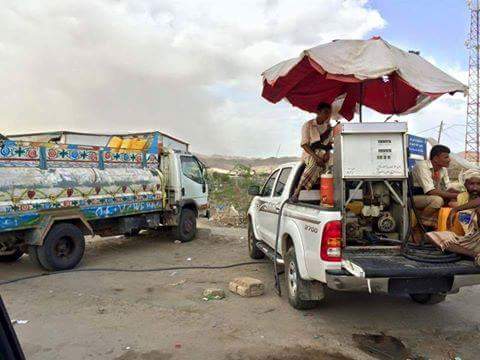 Fuel being sold in black market at extremely high prices (uncredited photographer)
