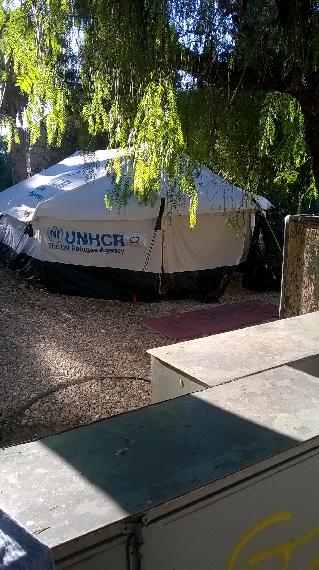 UNHCR tents in refugee camp