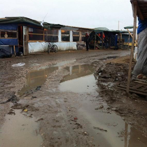 Mud conditions in the camp