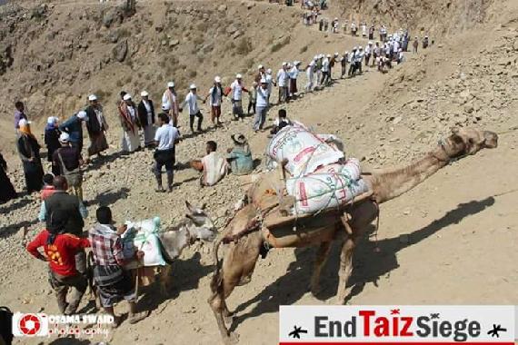 Youth movements to support some villages around Taiz (Courtesy of facebook.com/EndTaizSiege) 