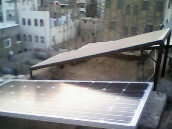 Another view of solar panels on roofs in Taiz