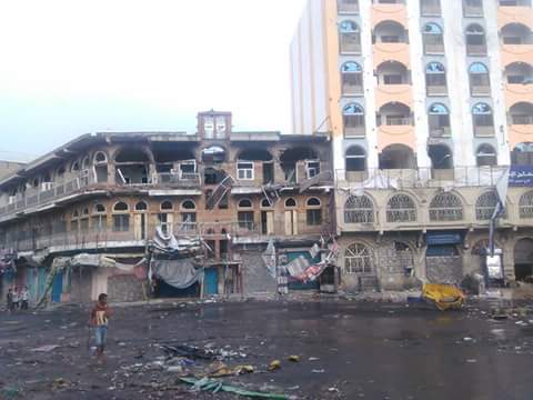 Building damaged by shelling in the Hawd Al-Ashraf neighborhood (Photographer: Correspondent #14)