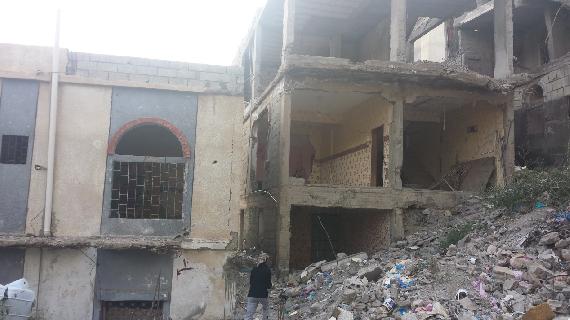 Another view of the destroyed house next to Al-Gabri