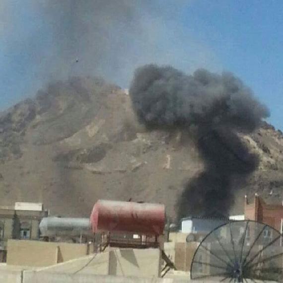 Smoke Billowing from Active Combat in Sana’a (Photographer: Husam Al-Ziyadi)