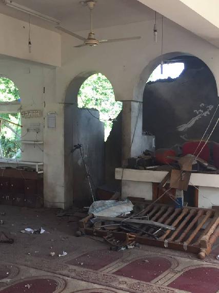 Interior Damage to Mosque