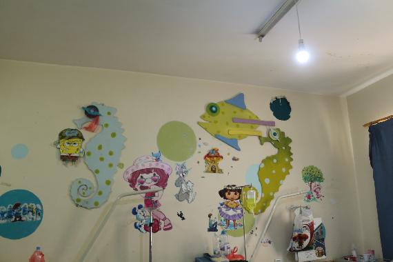 A childs room for cancer treatment
