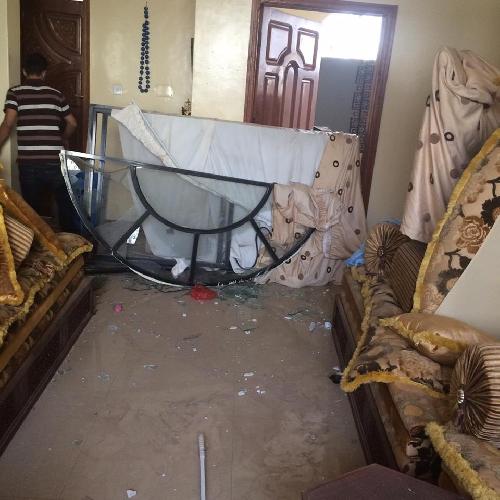 Interior damaged to Fares Mohammed