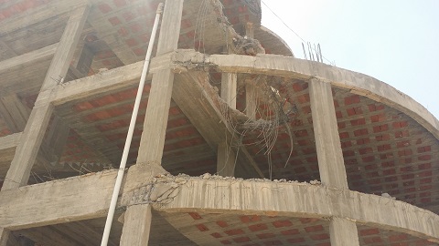 damaged building in Sanaa